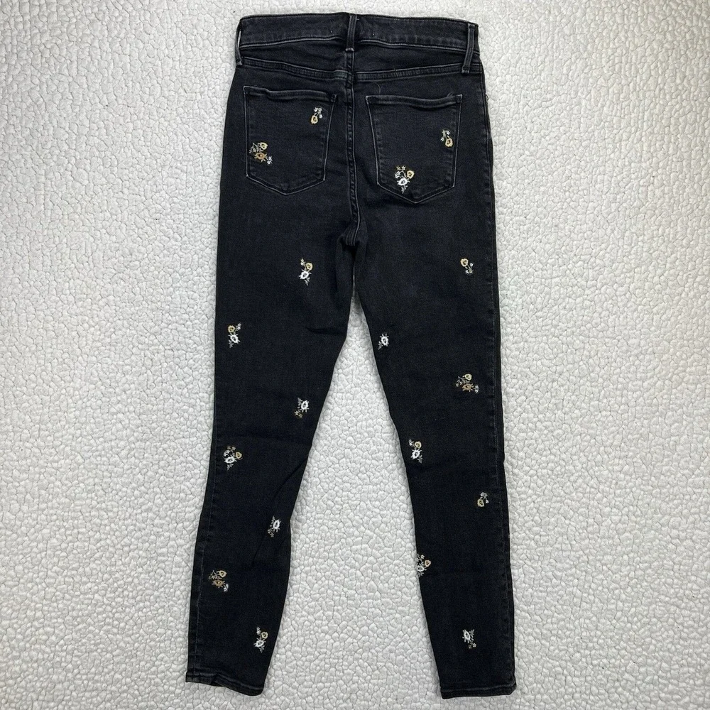 Abercrombie Jeans Women's 25x27 Floral Embroidered‎ High Rise Skinny Boho